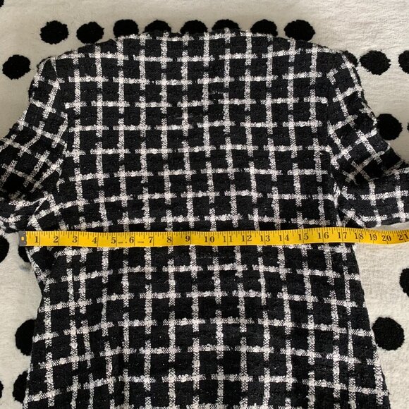 Vintage 80s 90s Louben Boucle Double Breasted Cropped Check Blazer - Picture 11 of 14